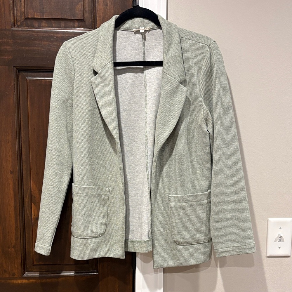 Gray Cotton Blazer